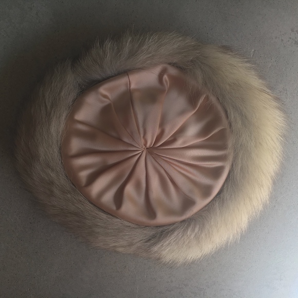 Vintage Fur and Pink Satin Hat